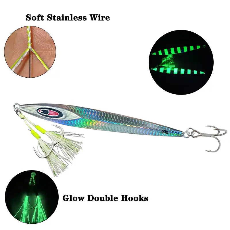 Jigs en diferentes pesos y colores