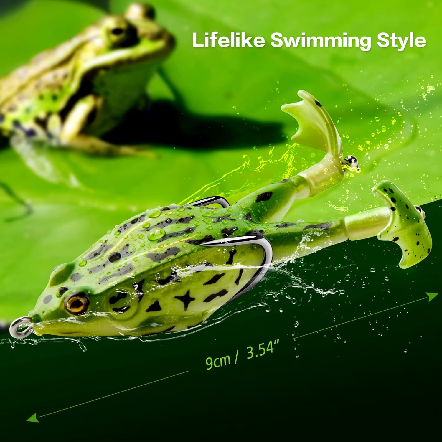 Rana Topwater Weedless para Lubina – Señuelo realista flotante - imagen 2