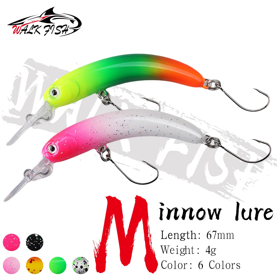 WALK FISH Señuelo Crankbait Wobbler Minnow flotante para trucha - imagen 3