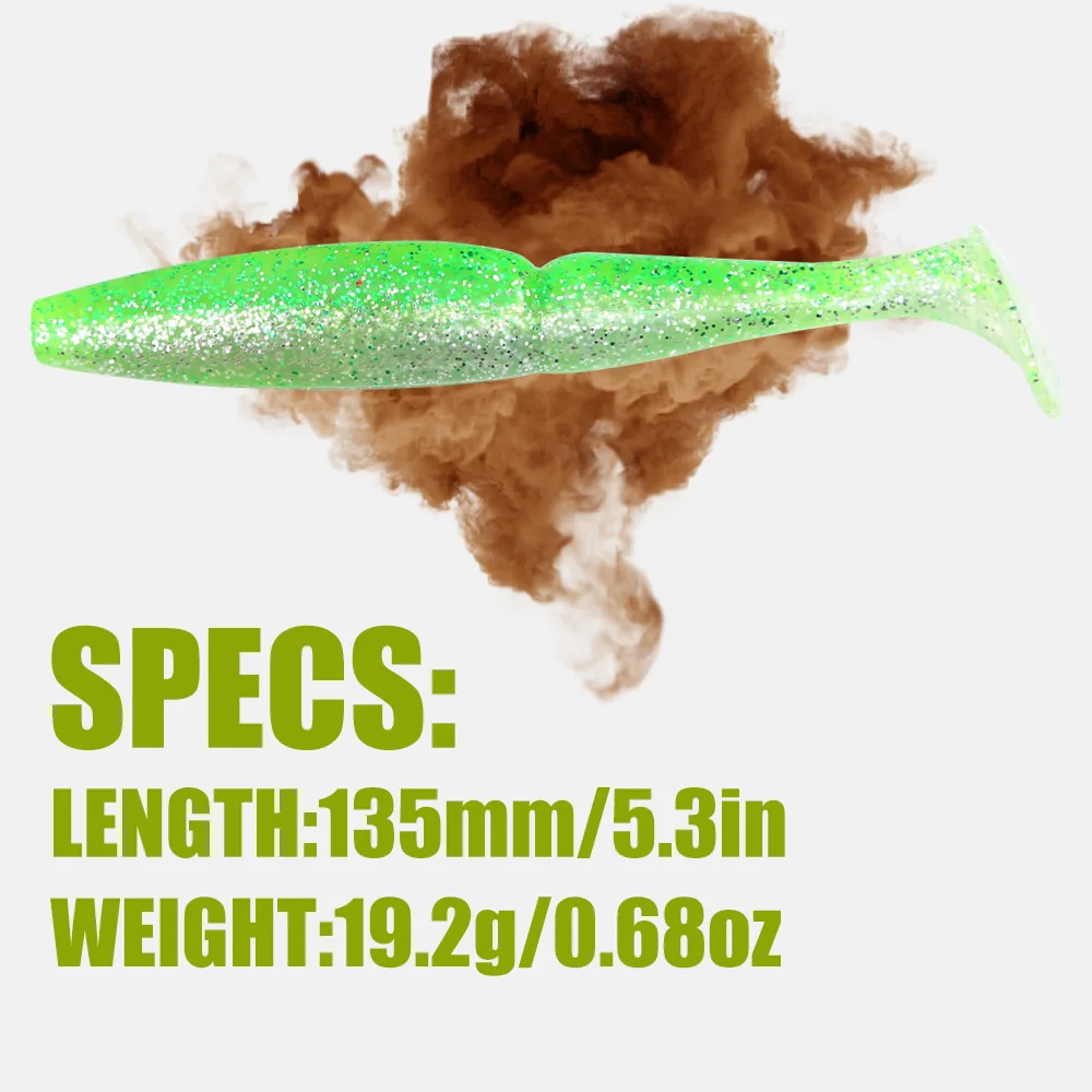 PEAK 135mm Señuelo Shad vinilo – Cebo artificial para lubina - imagen 5