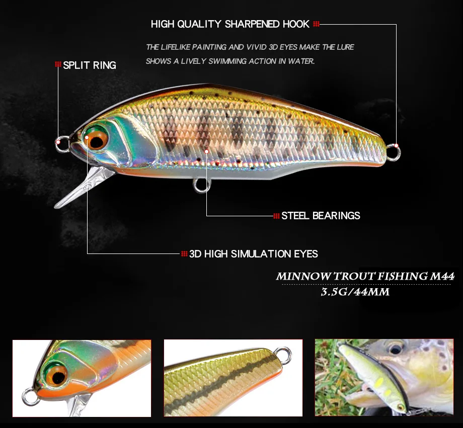 Señuelo Minnow Wobbler shynapack en acción