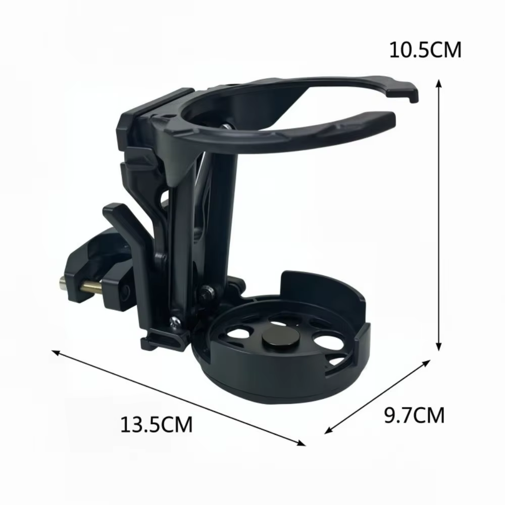Soporte Portavasos Plegable para Moto – Antivibración y Rotación 360° - imagen 5