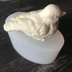 Molde silicona 3D forma ave para vinilos señuelo pesca vintage retro