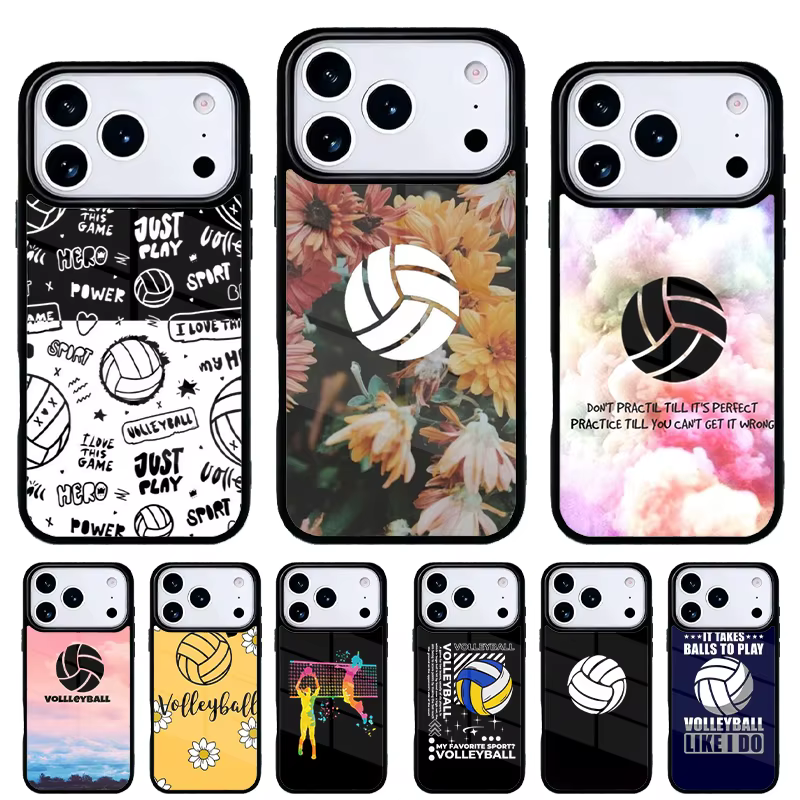 Funda voleibol para iPhone 15 Pro Max – Carcasa trasera deportiva