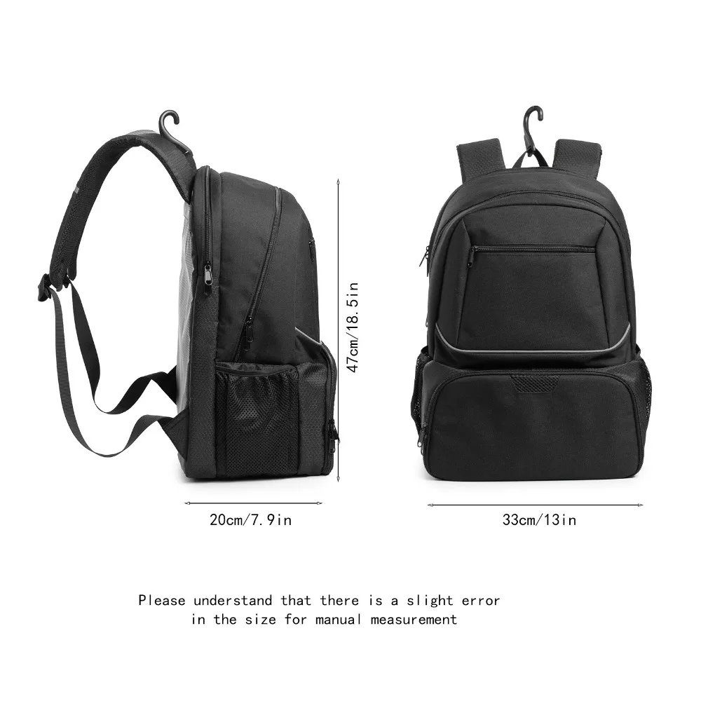 Mochila de tenis reversible con cremallera y gran capacidad - imagen 4