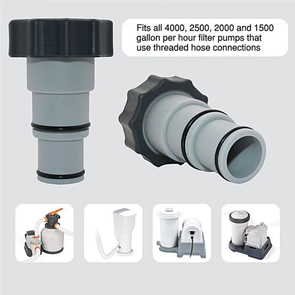 Adaptador Manguera Piscina 1.25 a 1.5 Pulgadas - Conector Plástico con Aro de Ajuste - imagen 3
