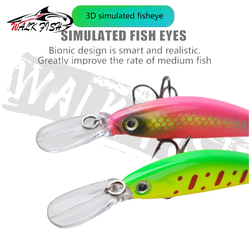 WALK FISH Señuelo Minnow hundimiento lances largos para lubina, lucio - imagen 3