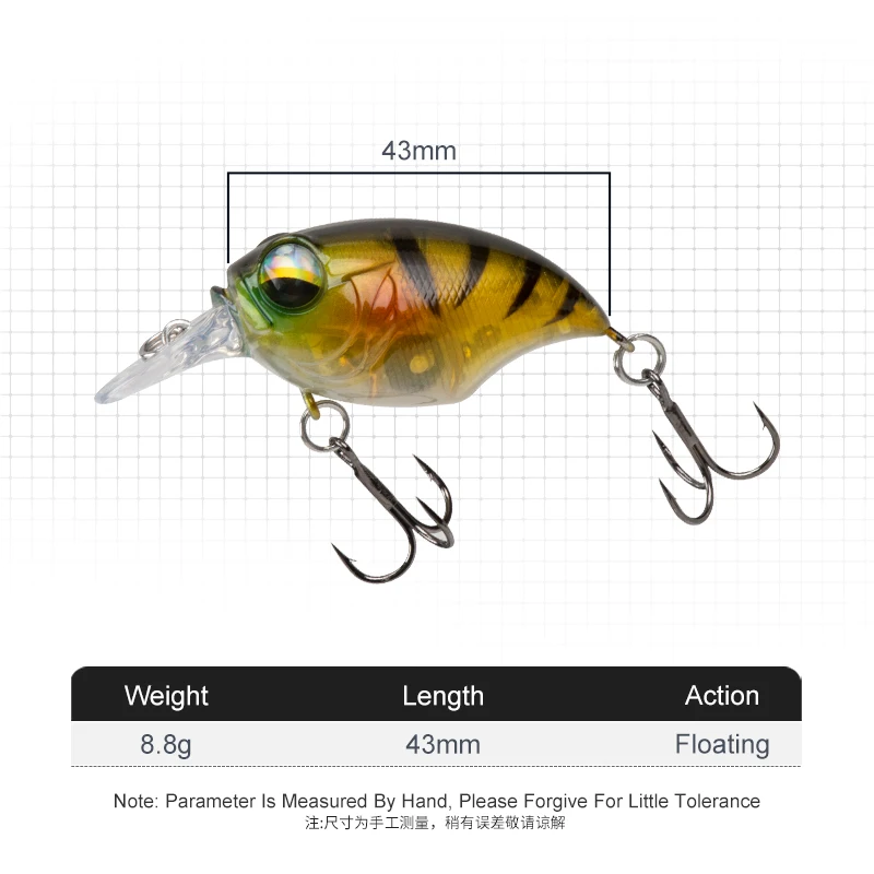 TEASER WLF006 Señuelo Chubby para perca de mar con triples - imagen 3