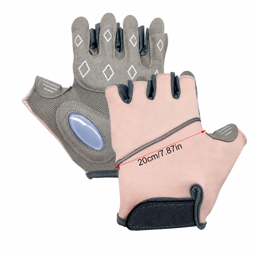 Guantes deportivos transpirables de medio dedo para mujer
