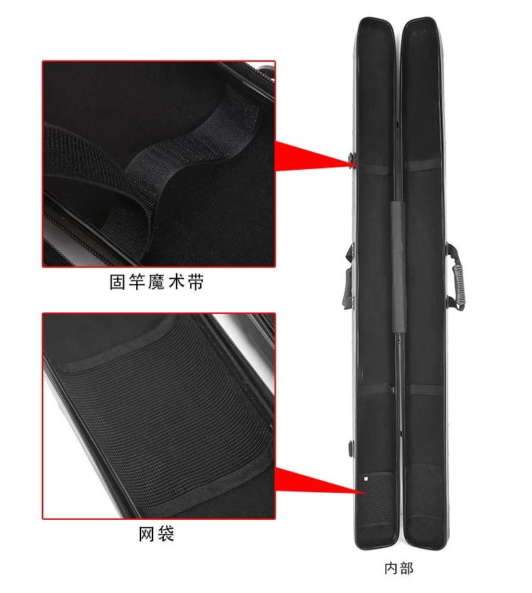 Estuche para cañas desplegado