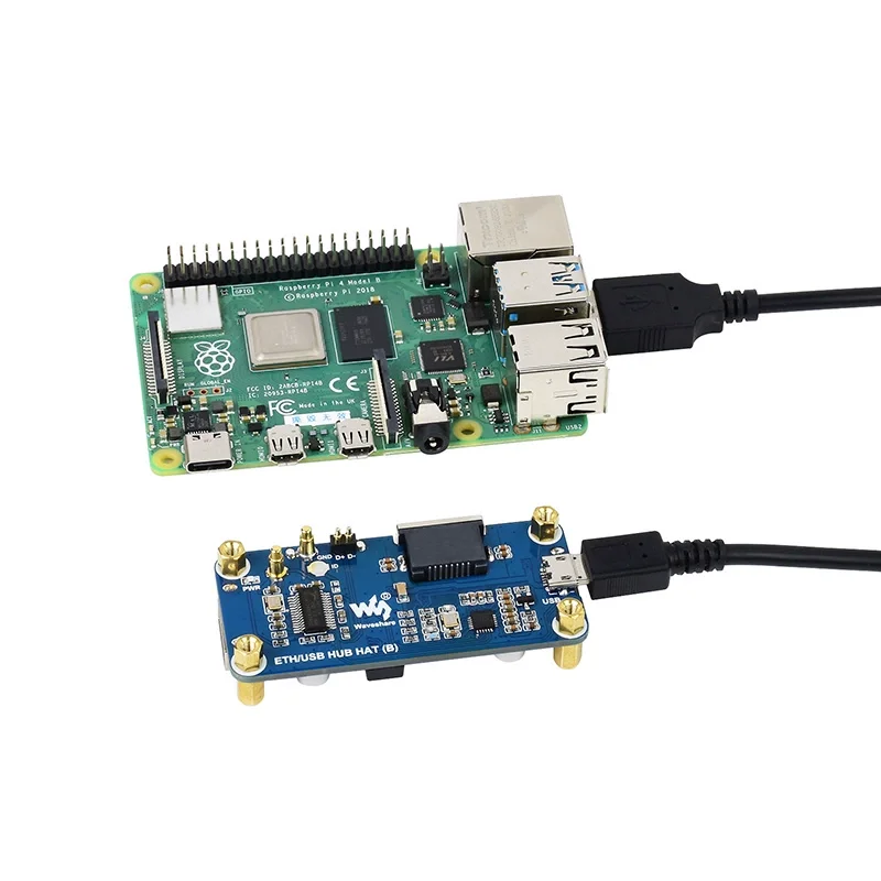 Adaptador Ethernet USB Hub HAT RJ45 para Raspberry Pi Zero