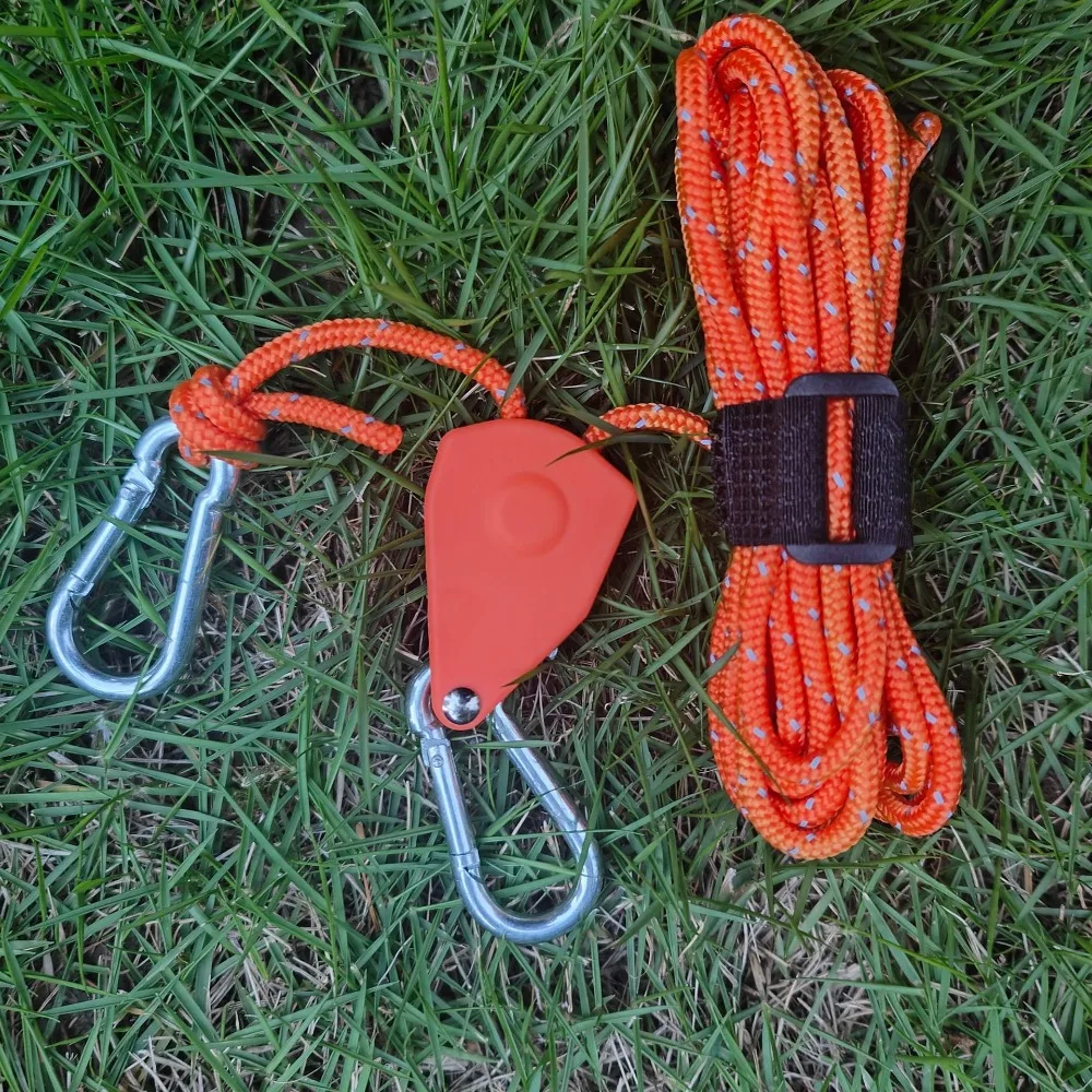 Cuerda reflectante con polea para toldo de carpa ajustable - imagen 3