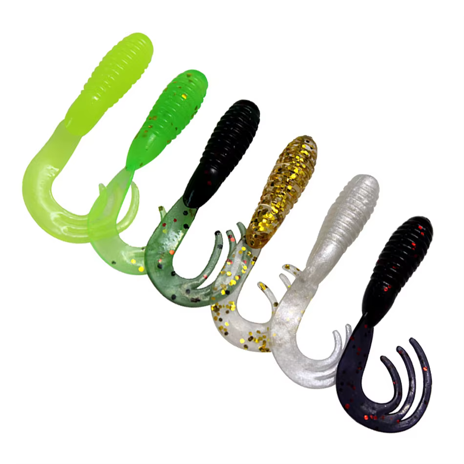 Señuelos Swimbait de silicona para carpa con cola larva 40/50/65 mm - imagen 2