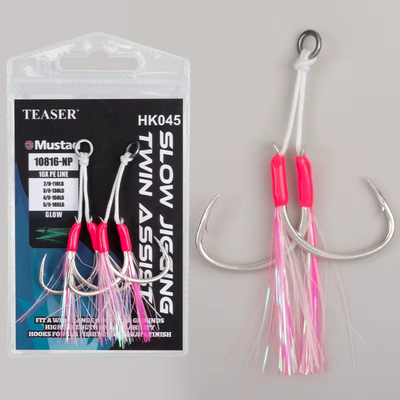 Anzuelos Jig Doble Púas UV – Acero carbono para pesca lenta - imagen 5