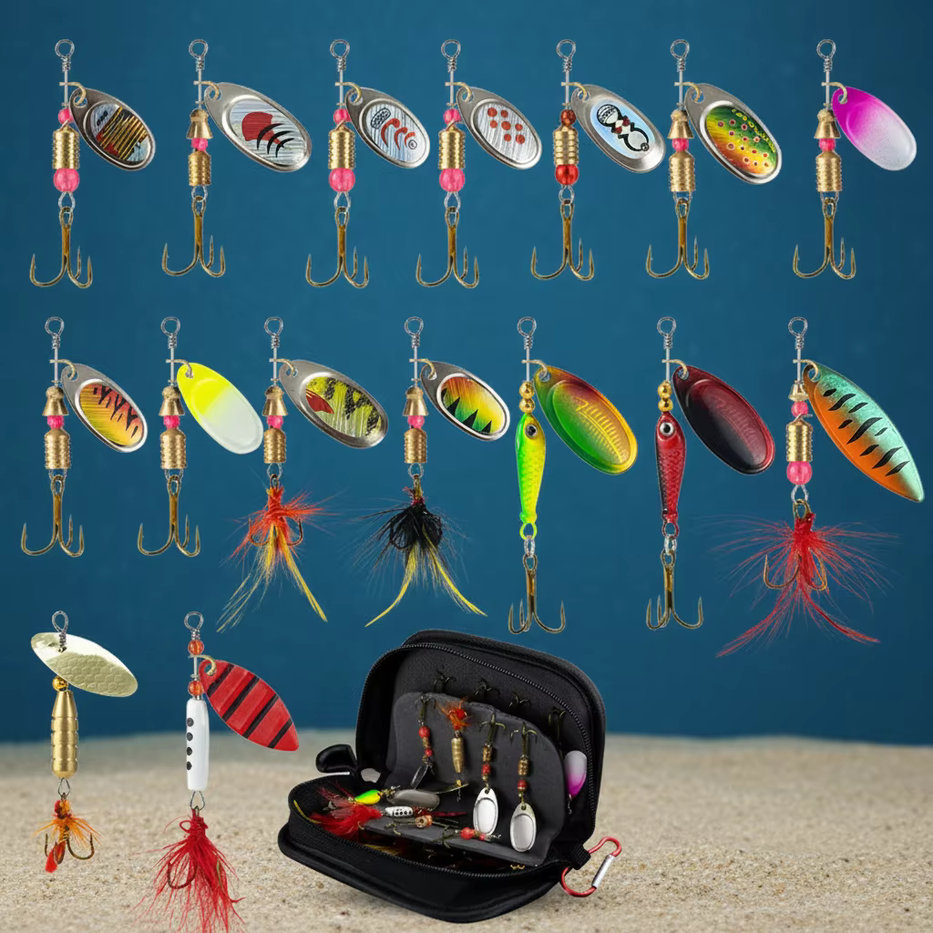 Señuelos de Pesca Reflectantes – Kit Metal para Agua Dulce y Salada - imagen 4