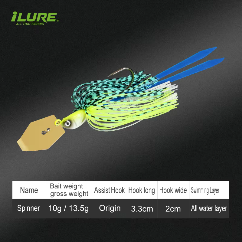 ILURE ChatterBait con falda de goma - Swimbait para lubina y lucio - imagen 5
