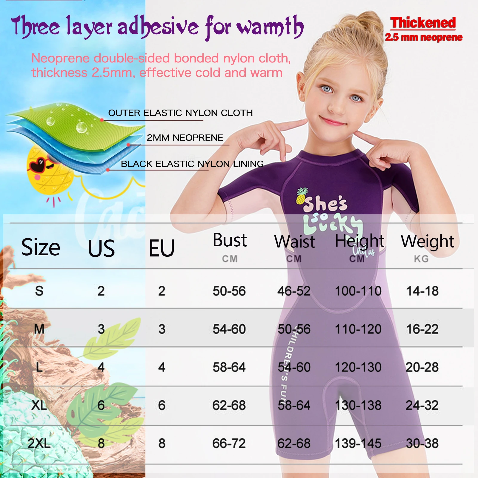 Traje infantil de neopreno AMUR LEOPARD