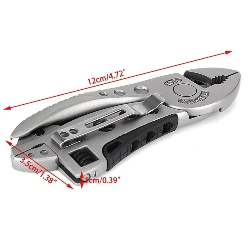 Alicates plegables multifunción para camping con llave inglesa