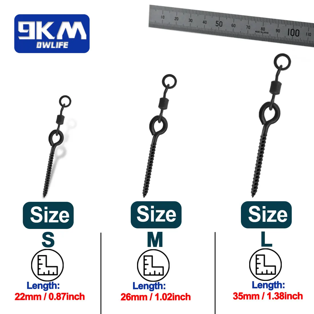Tornillo giratorio para boilies - Acero inoxidable negro mate - imagen 5