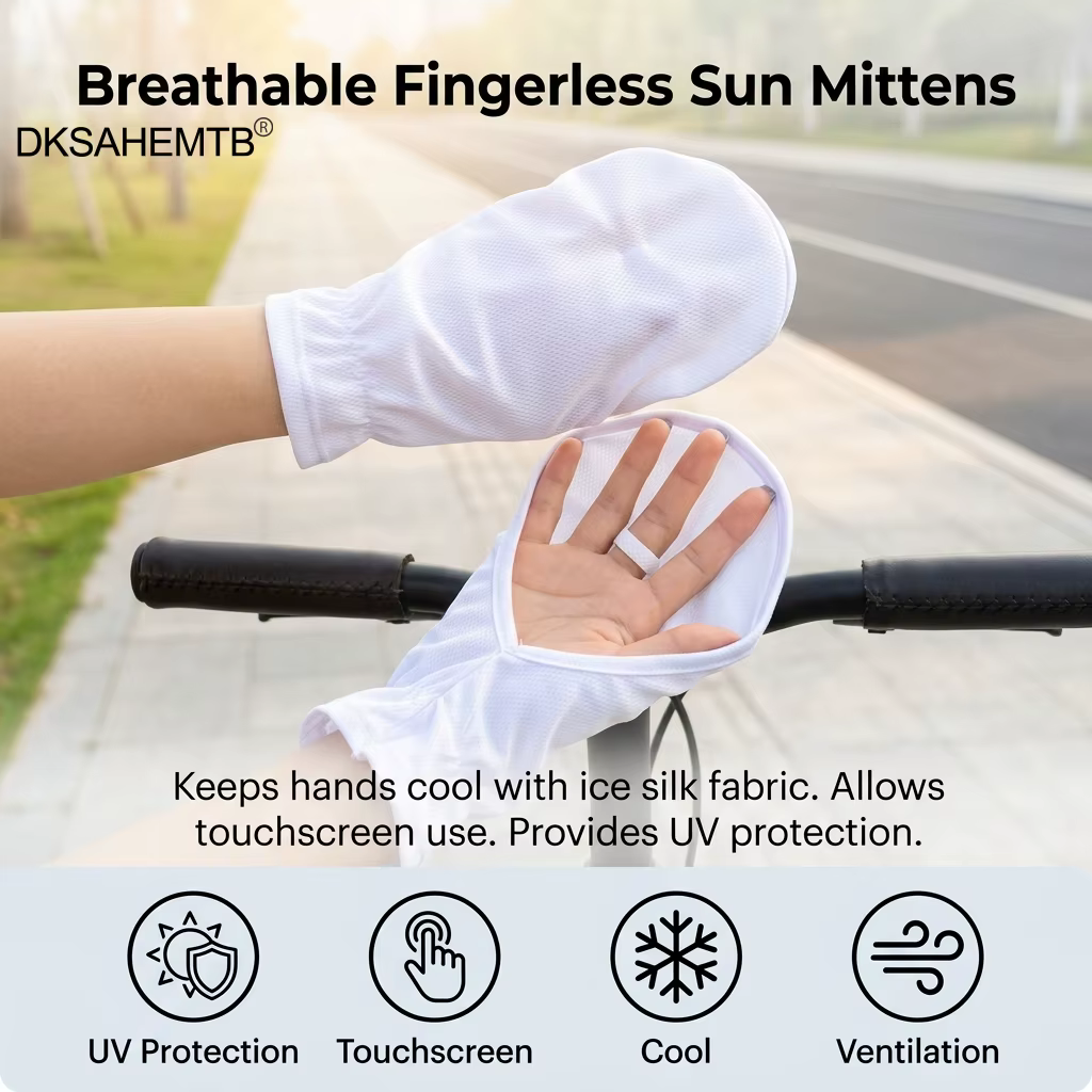 Guantes sin dedos UV transpirables para pesca y conducción mujer - imagen 4