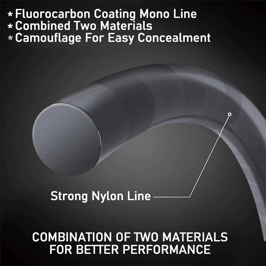 THORNSLINE línea de pesca 3D Spoted biónico fluorocarbono monofilamento