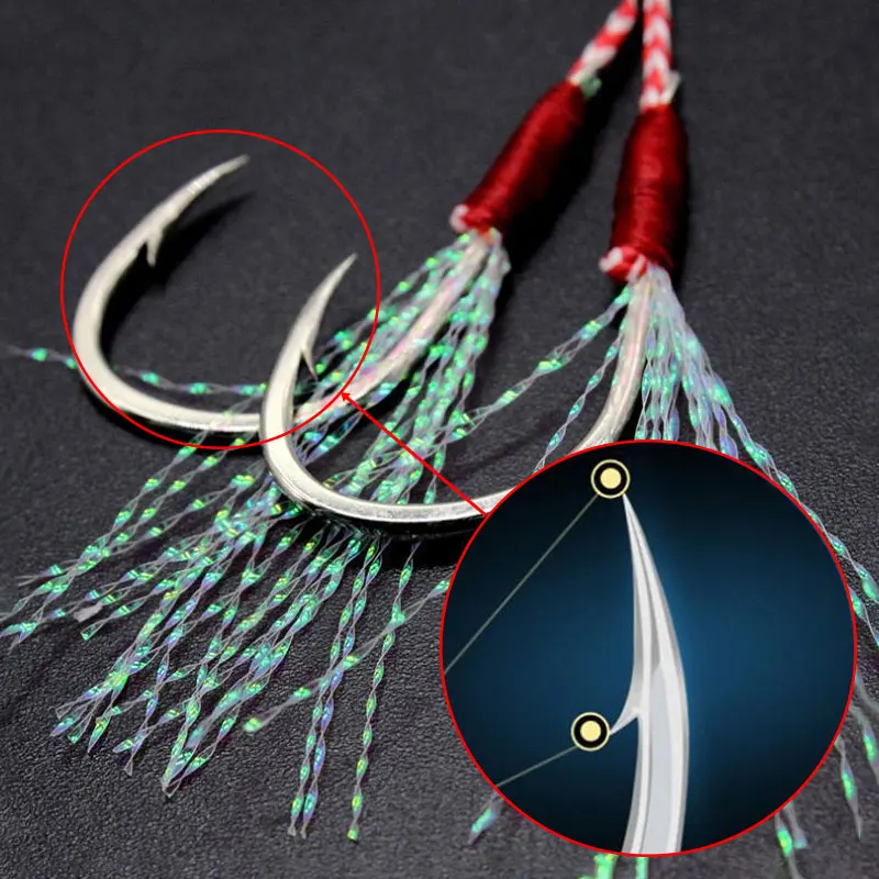 Conjunto para señuelos con tassels y dobles asistencias