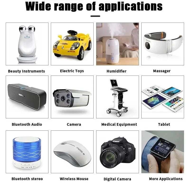 Batería recargable Lilon para altavoz Bluetooth y equipos portátiles - imagen 4