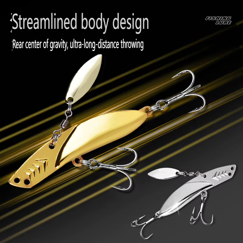 Jigs Lentejuelas de Peso Tiro Largo – Acabado Hierro con Trailer - imagen 5