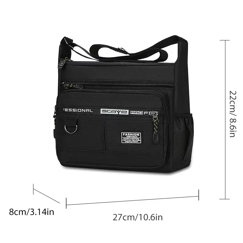 SHIQIAN bolso cruzado hombre gran capacidad múltiples bolsillos moda - imagen 5