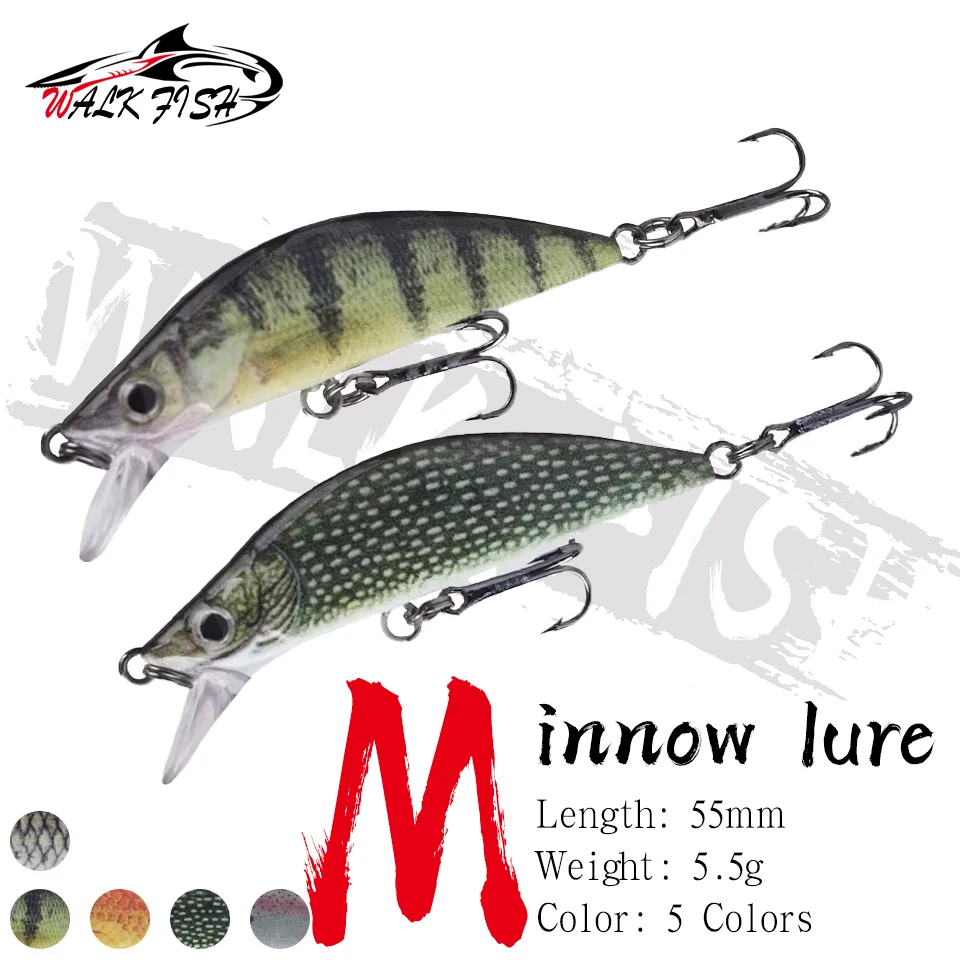 Señuelo hundimiento Walk Fish – Pececillo japonés 55mm lubina y perca