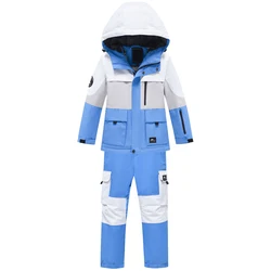 Traje de esquí infantil impermeable y a prueba de viento