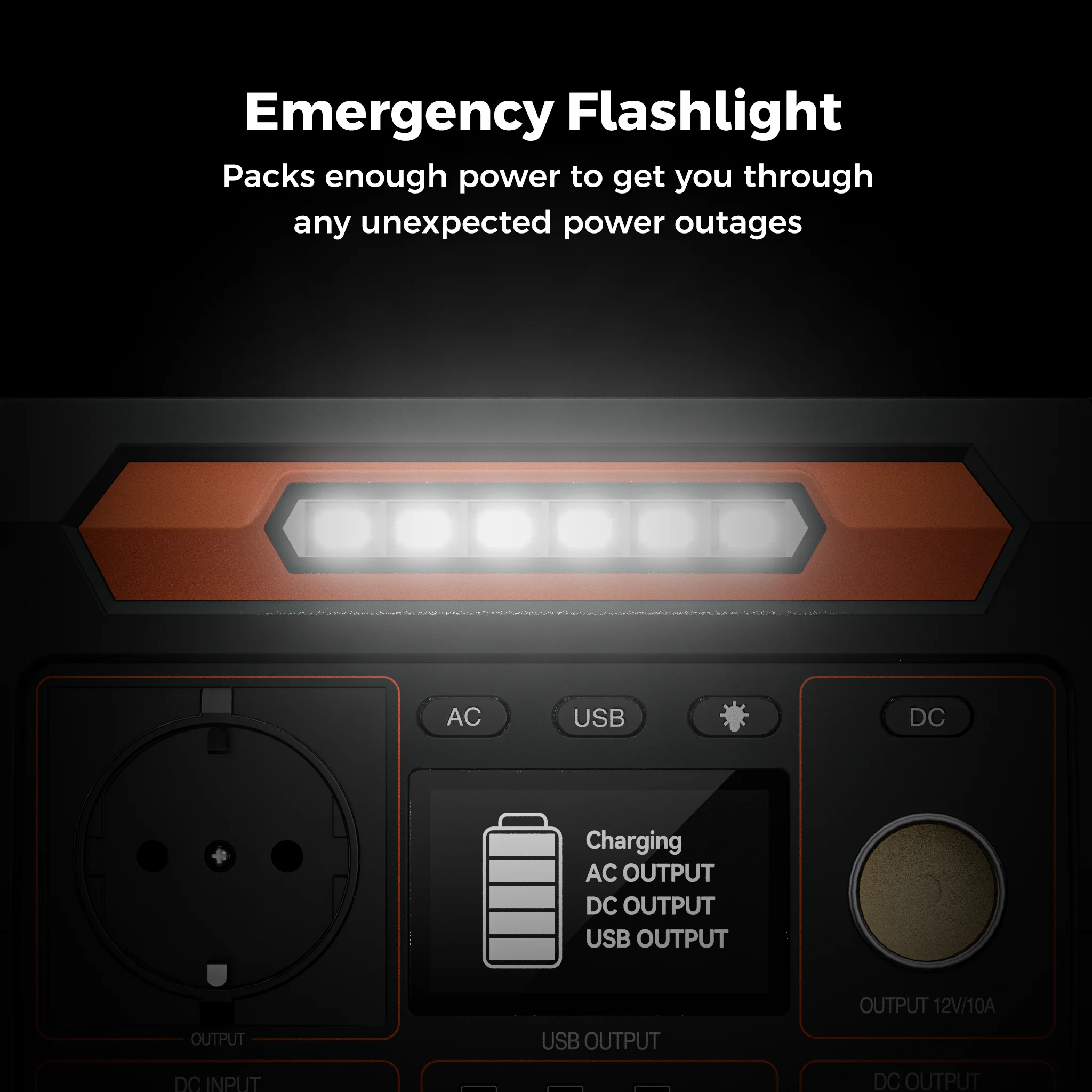 Flashfish P66A Estación de energía portátil 288Wh con batería LiFePO4 - imagen 4