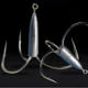 Anzuelos triples acero alto carbono con púas y cabeza jig plateada - imagen 2