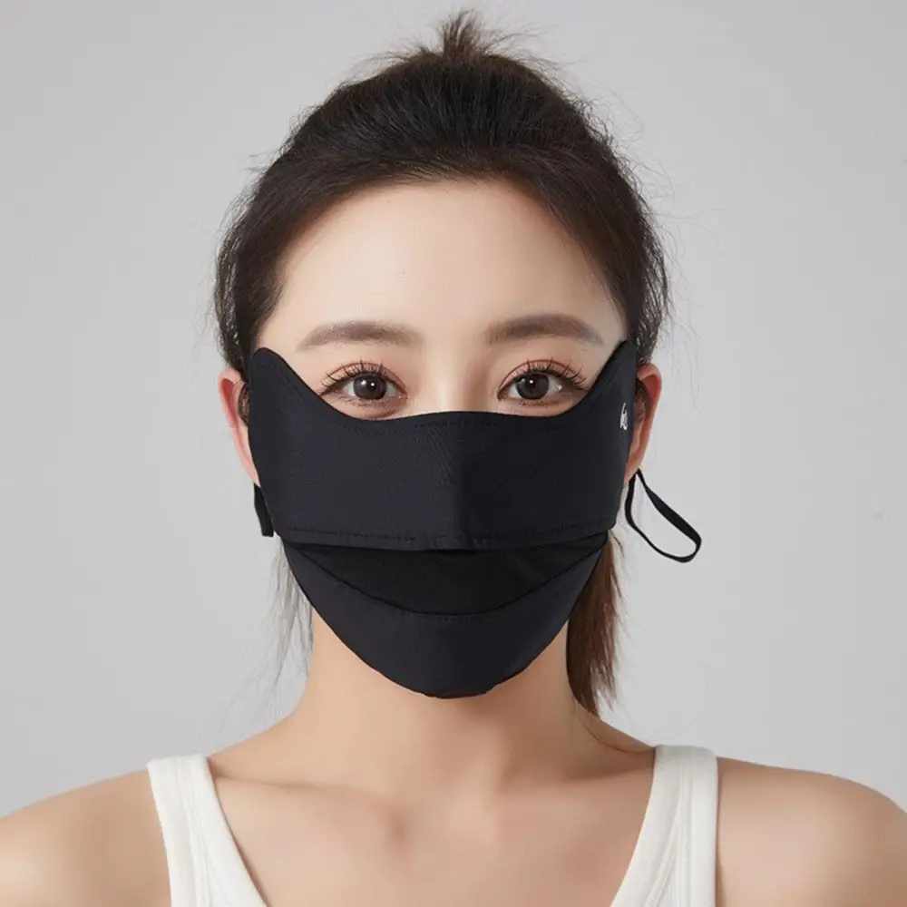 Mascarilla facial deportiva veraniega transpirable UV con ganchos - imagen 3