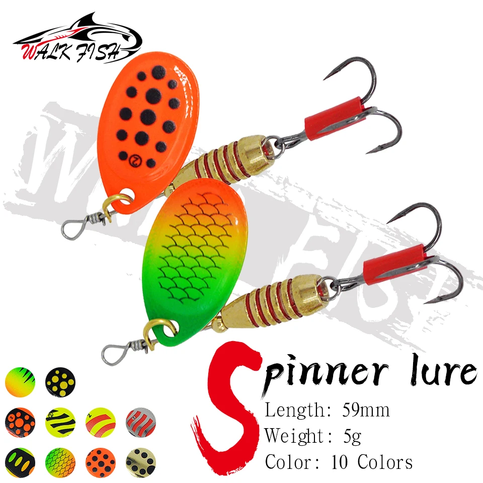 Spinner Walk Fish – Señuelo giratorio metálico para depredadores - imagen 4