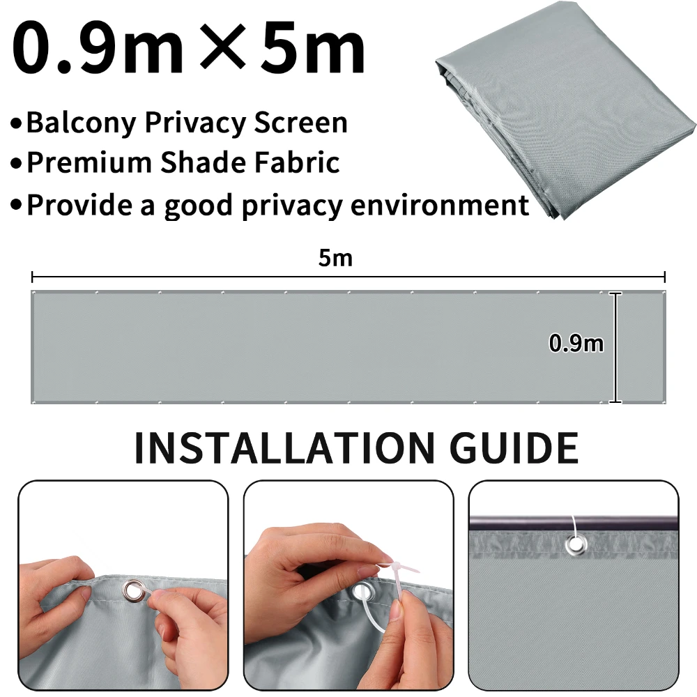 Malla de privacidad exterior impermeable UV con tela perforada - imagen 4