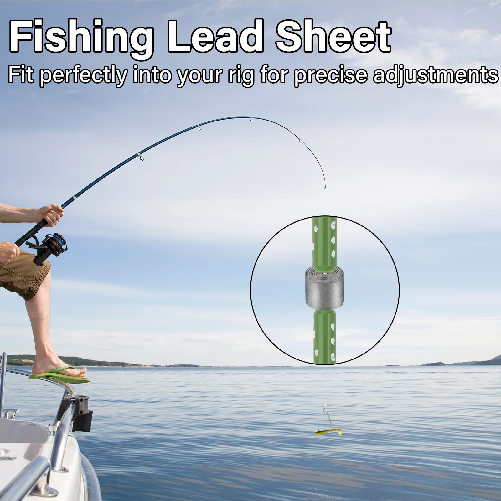 Plomo de hoja suave para pesca: tiras Derby de peso - imagen 5