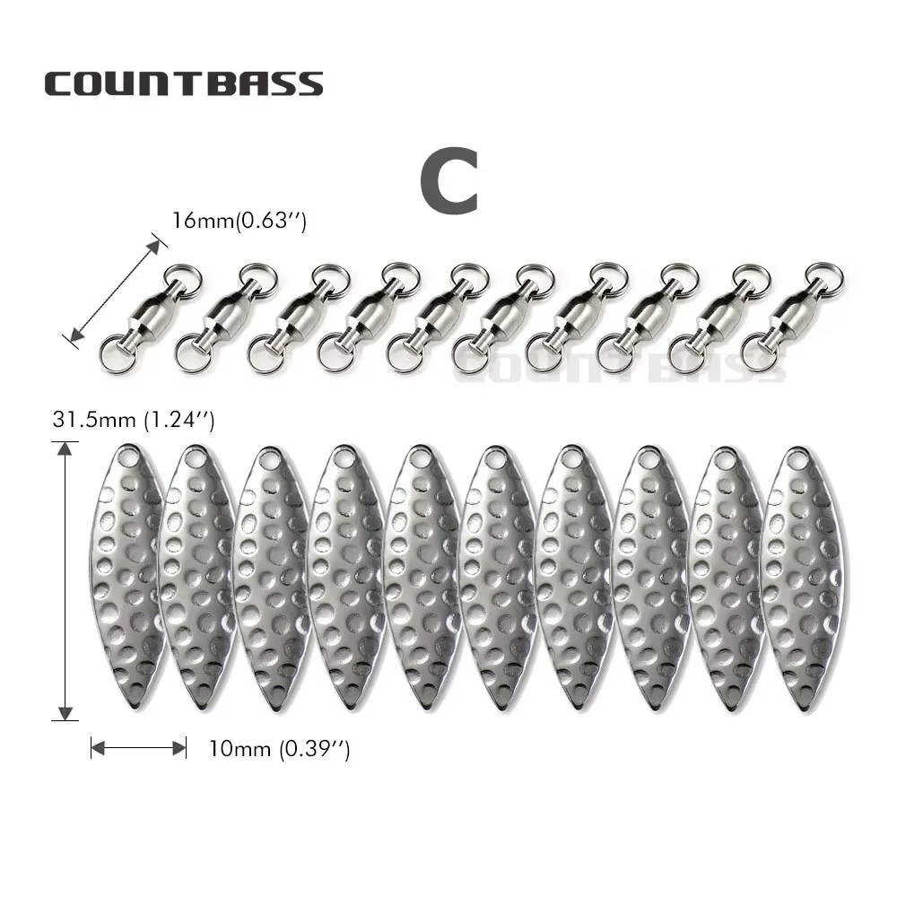 Countbass Spinnerbait hoja de sauce y paleta Colorado para bass - imagen 2