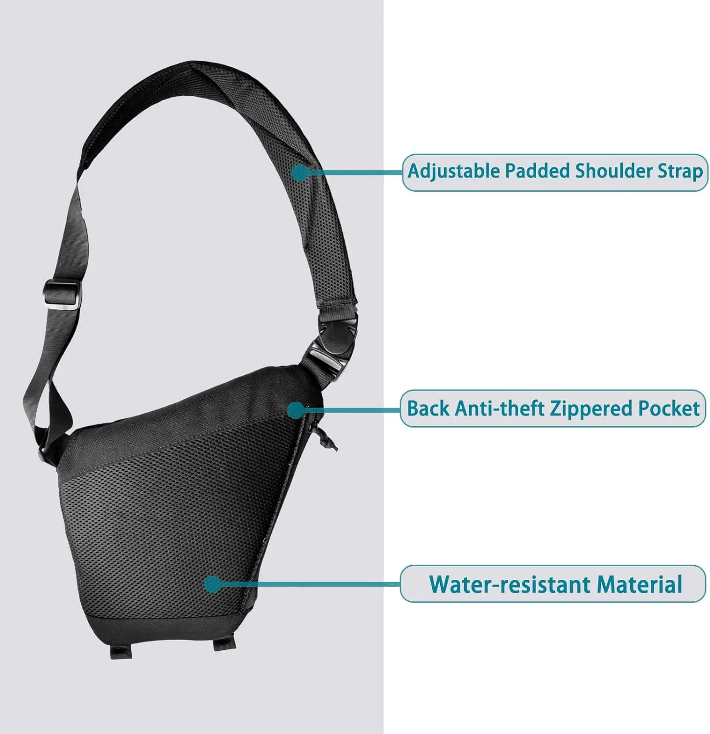 Bandolera antirrobo pecho bolsillo sigilosa para pesca deportiva - imagen 5