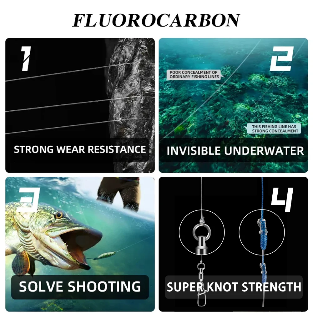 Zukibo Fluorocarbono – Sedal invisible japonés resistente a abrasión - imagen 5