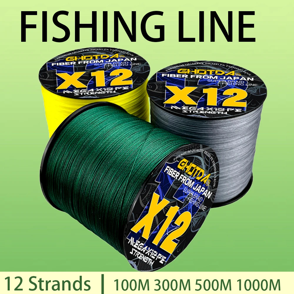 Línea trenzada PE 12 hebras – Resistencia 25-120 lbs para mar - imagen 3
