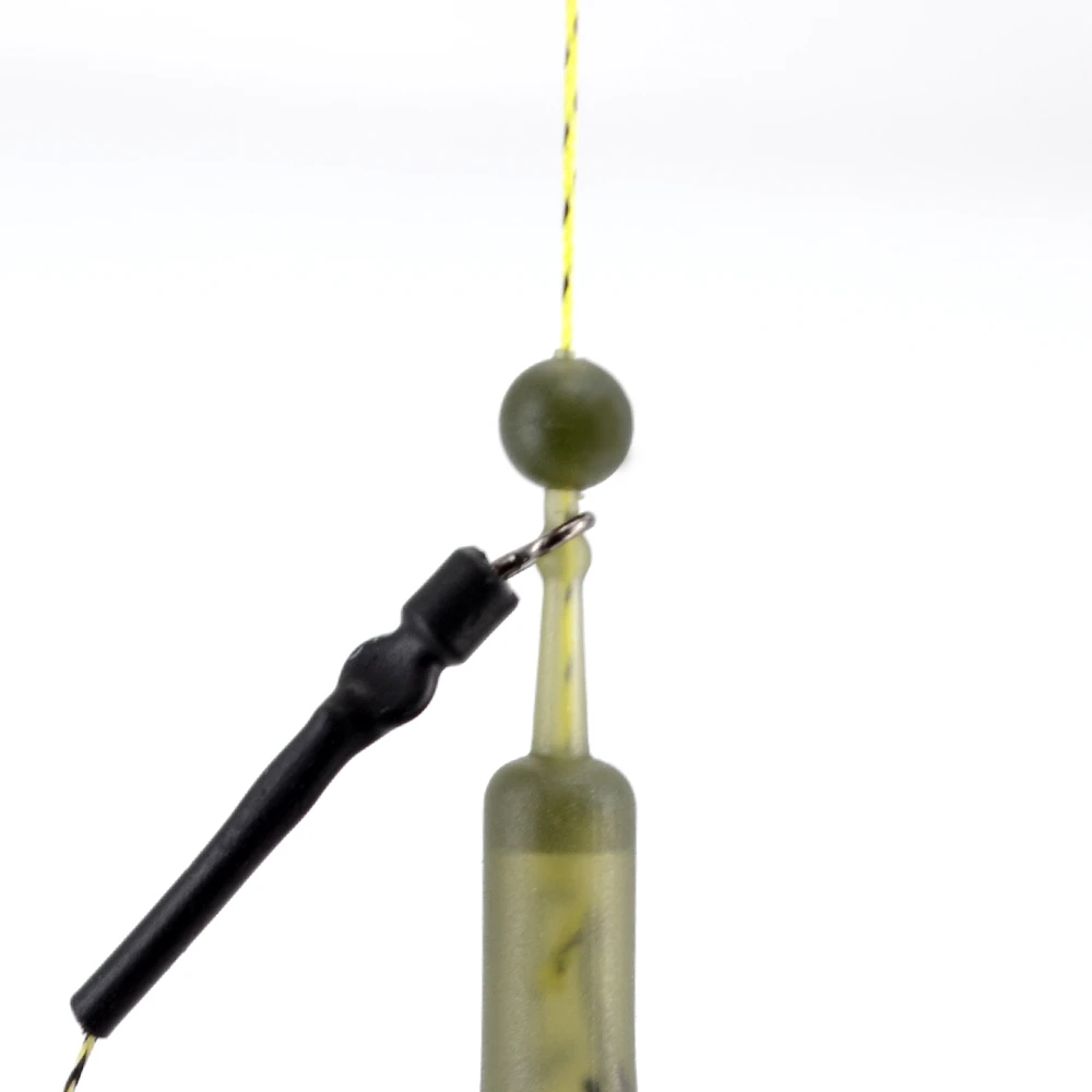 Cuentas de goma amortiguadoras verdes para pesca de carpa blandas