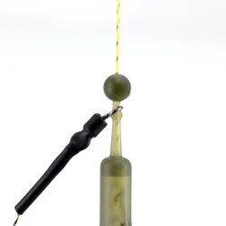 Cuentas de goma amortiguadoras verdes para pesca de carpa blandas