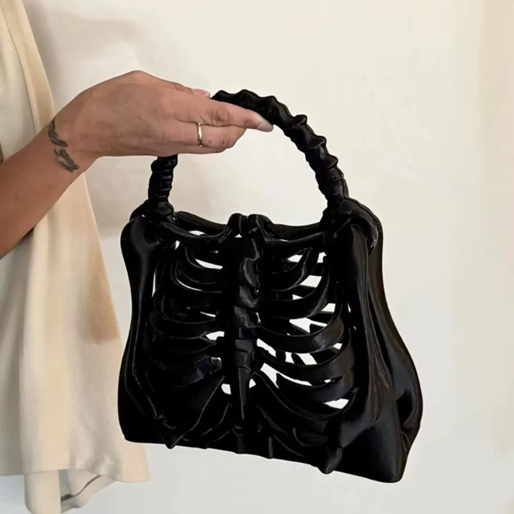 Bolso Torso con Estampado 3D Esqueleto – Diseño Gótico