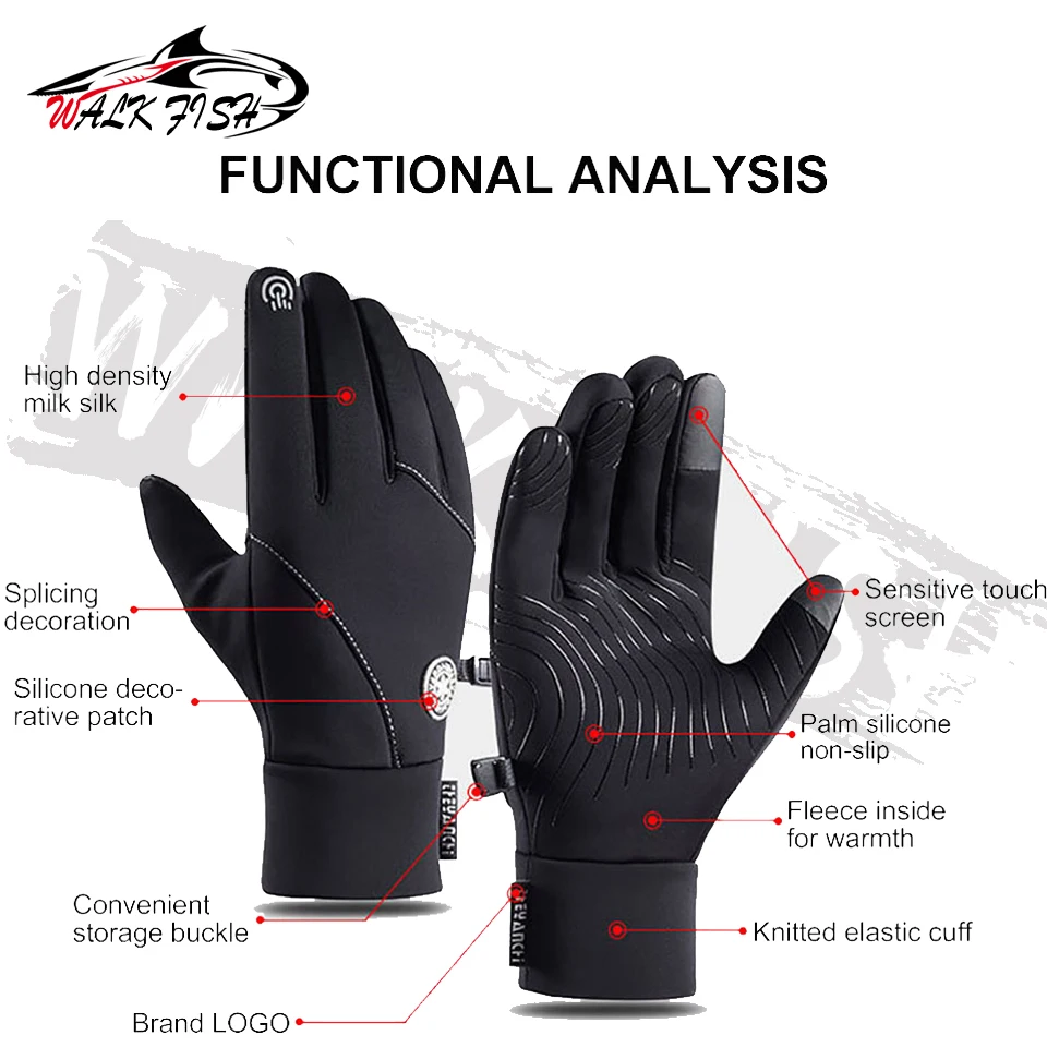 Guantes WALK FISH en uso durante ciclismo