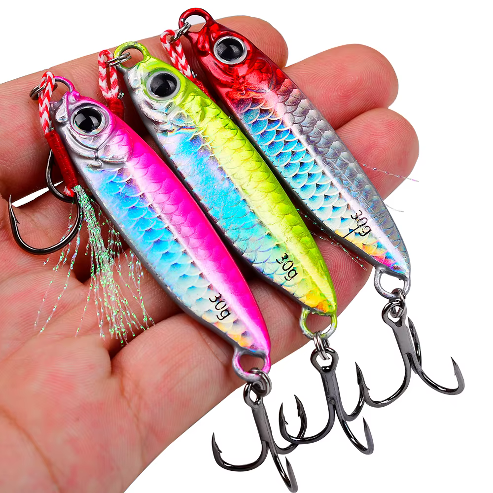 Señuelos Jig Head PROBEROS 7-30g – Metálicos con Anzuelos Dobles - imagen 4