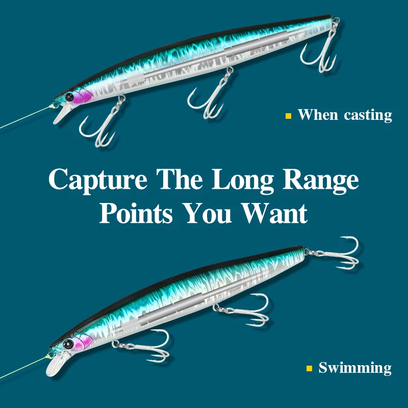 Señuelo Minnow hundidor TSURINOYA STINGER 163S – Largo alcance