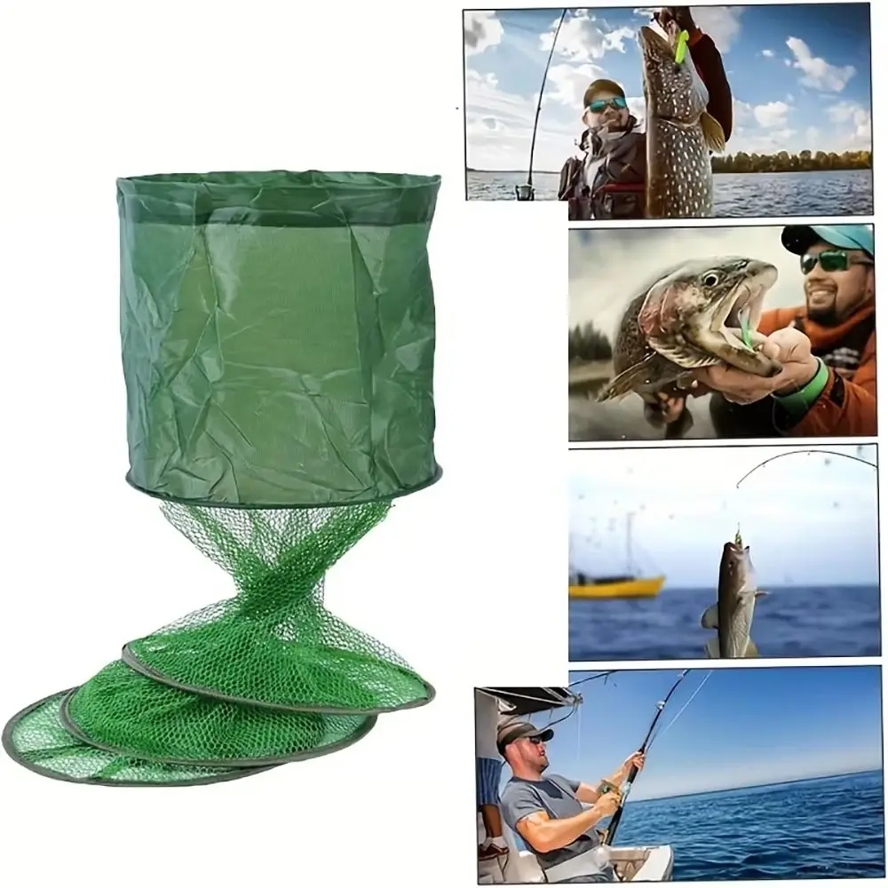 Red de nailon impermeable para trampas de peces vivos plegable - imagen 4