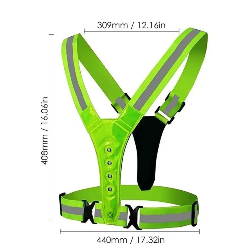 Chaleco LED de alta visibilidad para running nocturno