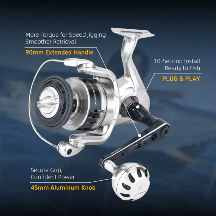 GOMEXUS Manija de alimentación para carrete Shimano Saragosa SW - imagen 4